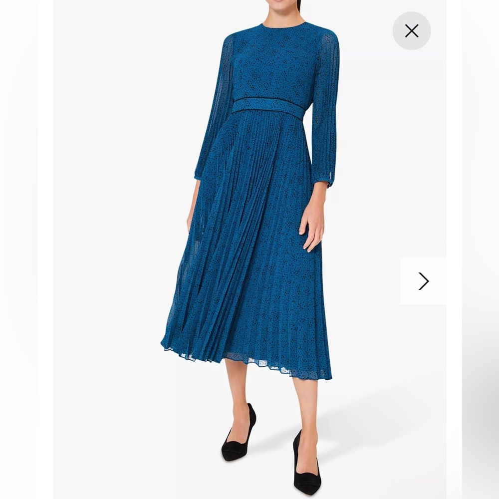 Hobbs Blue Polka Dot Dress